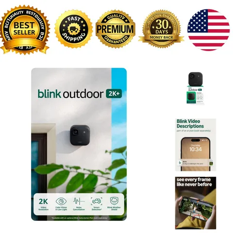 Outdoor 2K Wireless Smart Security Camera 2K Video Enhanced Audio Two-Battery