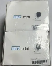 Lot Of 2 Amazon Blink Mini Camera Indoor, Wired - New, Open Box