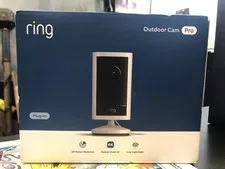 Ring Outdoor Cam Pro Retinal 4K Plug-in Camera 10x Zoom, White ,New+Sealed