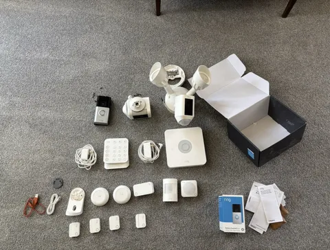 Ring Alarm Home Alarm System w/ Base Station, Keypad, Motion Sensor, White