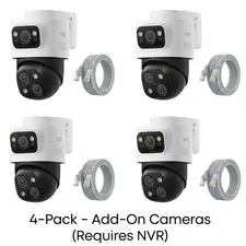 4 Pack Eufy Poe Bullet-Ptz Cam S4 NVR Wired Add on Cam Requires Eufy NVR, 4K UHD