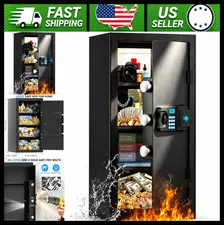 Large Fireproof Home Safe Digital Lock Alarm Removable Shelf