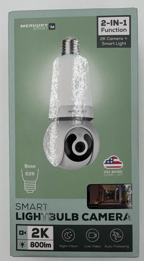 Merkury Smart Lightbulb Camera NEW