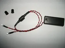 BATTERY POWERED DUAL FLASHING BLUE LED