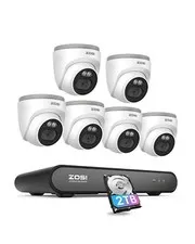 ZOSI 8CH 3K NVR 4MP 2.5K PoE IP Security Alarm Playback Camera System Wide Angle