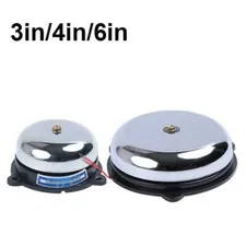 110V 3in/4in/6in Electric Alarm Bell Factory School Garage Door Warning Bell DIY
