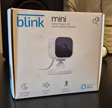 Blink Mini Indoor Plug-In HD Wi-Fi Camera Motion Detection Two-Way Audio Alexa