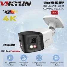 Vikylin 4K 8MP Security Dual Lens POE IP Camera Smart Dual Light Audio+Speaker