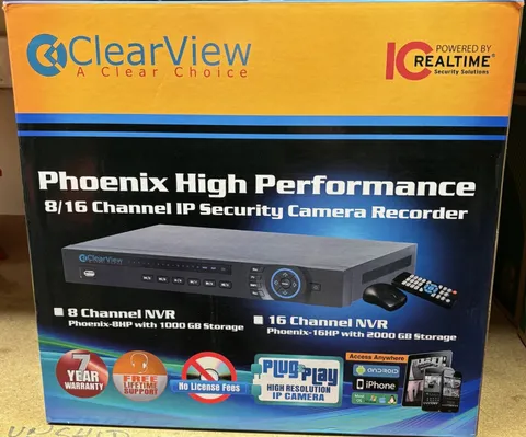 2TB ClearView Phoenix-16HP 16-Channel HD Network Video Recorder For Surveillance