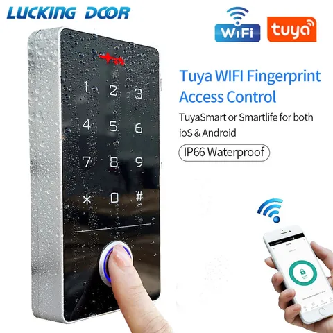 Waterproof Tuya App Wifi Access Control Keypad Fingerprint Smart Home Security P