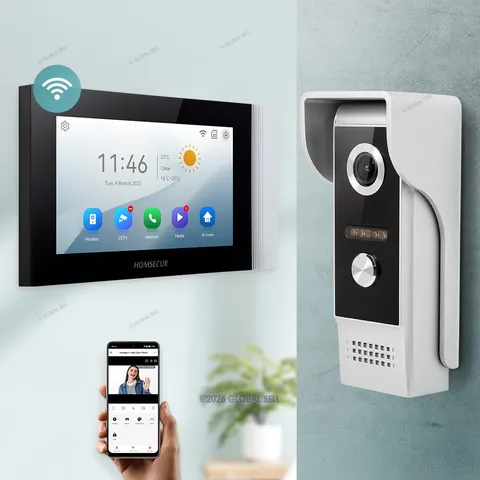 HOMSECUR 7" WIFI HD Video Door Phone Intercom Doorbell Night Vision Door Unlock