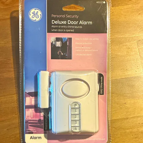 GE Deluxe Door Alarm 45117 Wireless Keypad 120 dB Entry Chime Door Sensor
