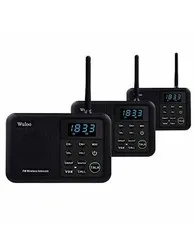 Wireless Intercom System 1 Mile Range 22 Channel 3 Stations for Home Office