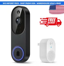 WiFi Ring Doorbell 1080P HD Security Camera Wireless Door Bell Camera With Chime