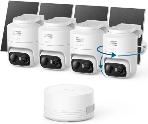 eufy Security eufyCam C37 4-Cam Kit, 360° Pan&Tilt Auto Tracking | Wireless Outd