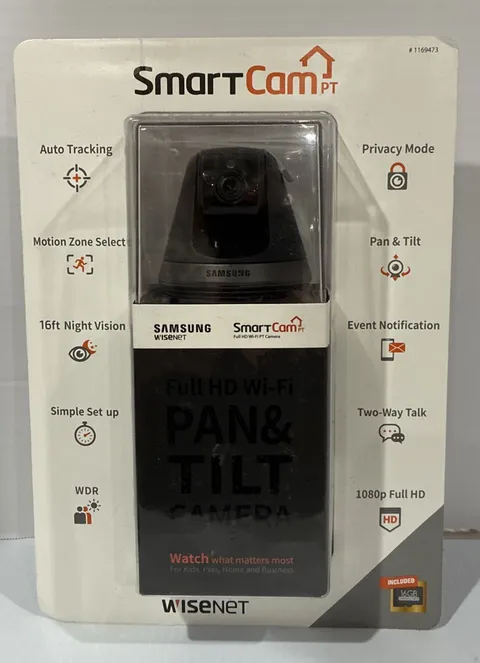 Samsung Wisenet SmartCam PT SNH-V6410PN 1080p Wi-Fi Pan Tilt Camera Sealed