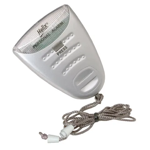 Personal Helix Alarm with Silver Flashlight PS2070
