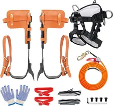 Tree Climbing Spikes Set,Tree Climbing Gear with Professional Adjustable