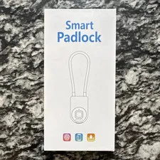 eSmartLock Fingerprint Waterproof Padlock Black Steel Matte, Medium P2BF