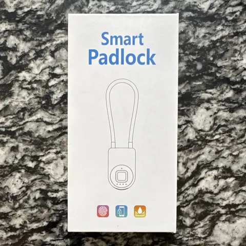 eSmartLock Fingerprint Waterproof Padlock Black Steel Matte, Medium P2BF