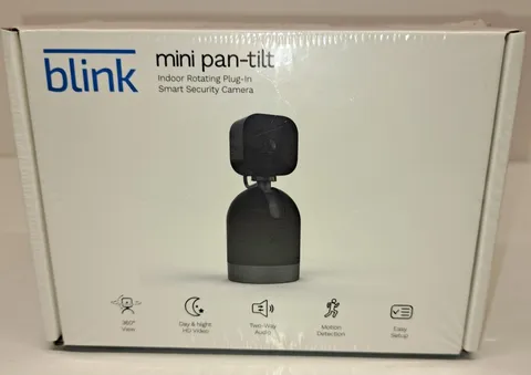 Blink Mini Pan-Tilt Rotating Indoor Plug-in Smart Security Camera, NEW/SEALED