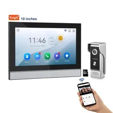 WiFi Wired Video Doorbell System (Wiring Required), 10 Inch High-Definition M...