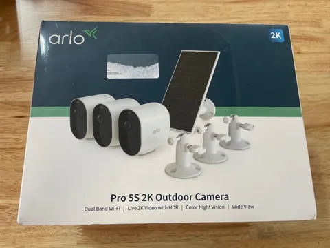 Arlo Pro Outdoor Spotlight Security Camera 2K HDR (5th Gen), 3-Pack Factory Seal