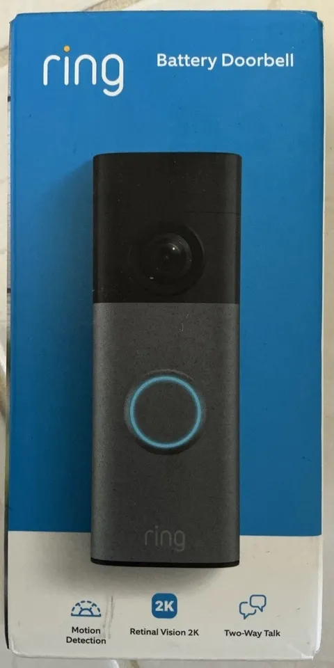 Ring - Battery Doorbell (newest model) Retinal 2K with wide-angle video, up t...