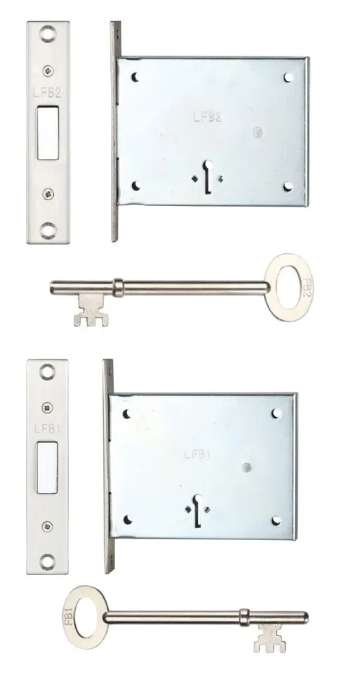 London Fire Brigade FB1 FB2 Door Lock Mortice Dead Lock C/W 1 Key