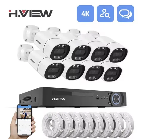 4K5Mp 8Mp PoE CCTV Security Camera System With 8 Channel 2TB NVR