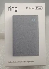 Ring Chime Plus Clear Audio Alert System - Built In Nightlight - White - NEW
