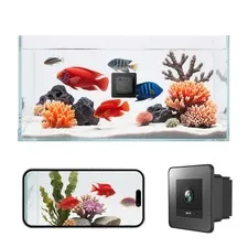 2K HD Aquarium & Terrarium WiFi Pet Camera,140° Wide-Angle Anti-Glare & Anti-...