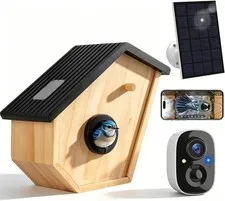 Bird House with Camera Solar Powered,2K HD Bluebird House
