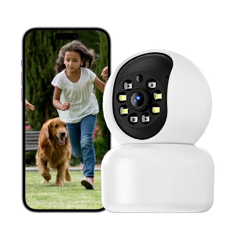 Hawkray 360° 2K 3MP Security Camera Indoor,2.4/5GHz WiFi Smart Motion white