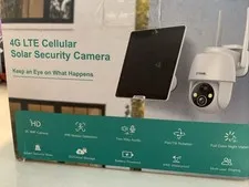 Security Camera 4G LTE Color Night Vision Outdoor Smart Solar Panel Wireless PTZ