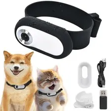 1080p HD Cat Dog Pet Camera Collar with Video Recording Sports Camera Baby Mo...