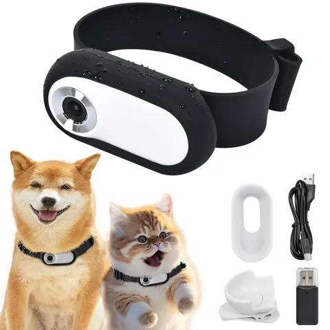 1080p HD Cat Dog Pet Camera Collar with Video Recording Sports Camera Baby Mo...