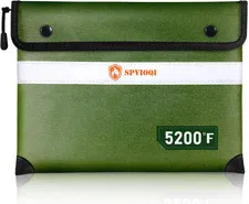 Upgraded Fireproof Document Bag 5200°F -Heat Insulated, Water Fire Proof Bag wit