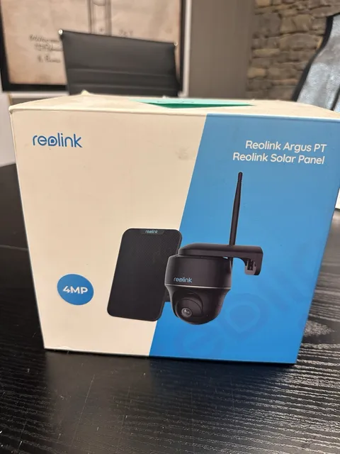 Reolink Argus PT 4MP Wi‑Fi Pan/Tilt Security Camera w/ Solar Panel, Google