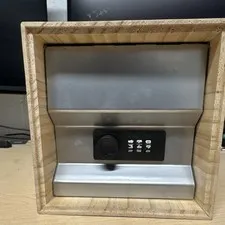 U Brands Hidden Wooden Lock Box Safe w/ Electronic Keypad, Small, Valuables