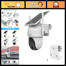 Gutter Mount for Solar Security Cameras - Outdoor Wireless Mounting Bracket, Whi