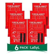 Blanket Emergency for Home, 40" x 40"(Pack of 6), Fire Supression Blanket Goo...