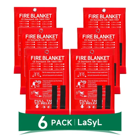 Blanket Emergency for Home, 40" x 40"(Pack of 6), Fire Supression Blanket Goo...
