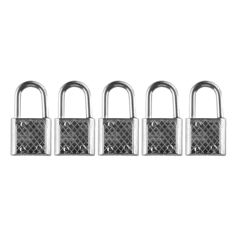 5Pcs 32*17mm Silver Alloy Padlock For Securi Notebook Luggage Home Hardware