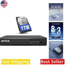 Surveillance DVR 8CH 3K Lite 1TB H.265+ Smart AI Home CCTV