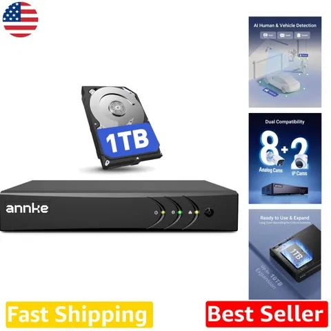 Surveillance DVR 8CH 3K Lite 1TB H.265+ Smart AI Home CCTV