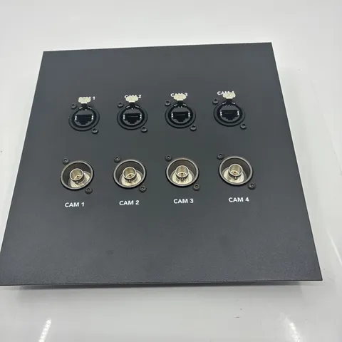 4 Port CCTV Camera Wall Plate Panel RJ45 Ethernet & BNC Connector Patch Panel