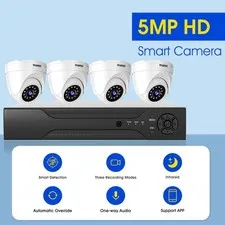  CCTV System 5MP 4CH DVR HD Home Outdoor Security Camera IR Waterproof IP66