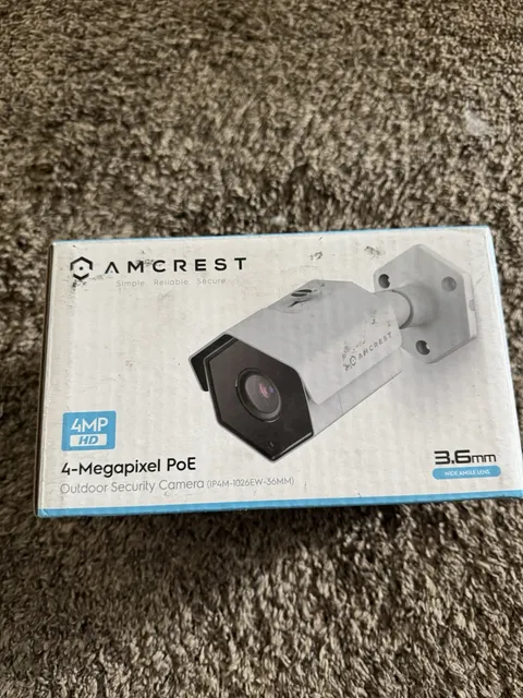 Amcrest 4MP PoE Outdoor Bullet Security IP Camera White NEW IP4M-1026EW