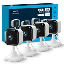 GNCC 2K Cameras for Home Security Indoor Cameras Wireless 2.4G/5G with App Pet